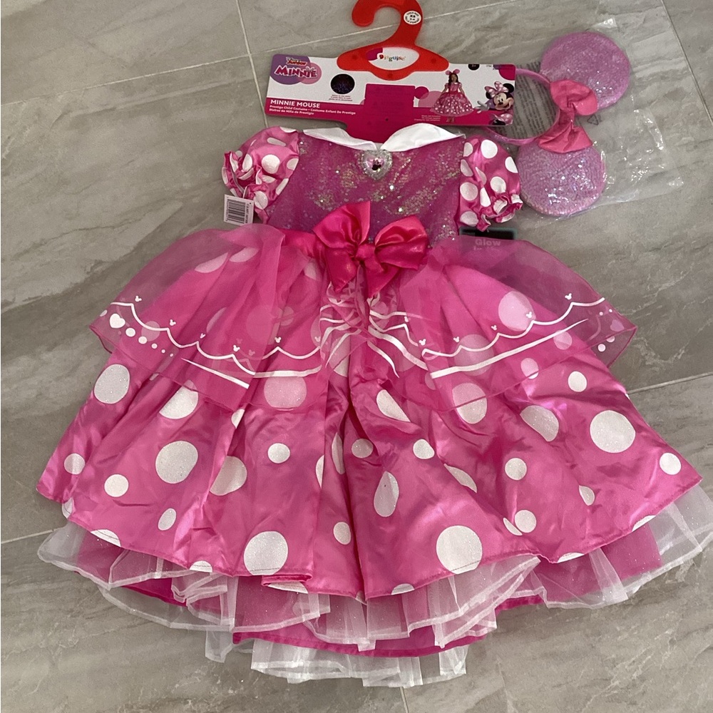 Pink Polka Dot Dress with Bow